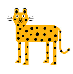 Leopard flat illustration