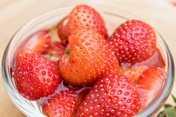 fresh red strawberries