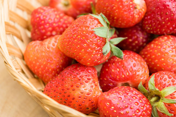 fresh red strawberries