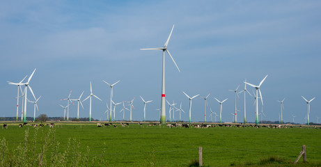 Windpark in Ostfriesland, Deutschland