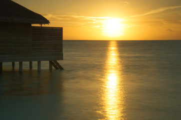 Fototapeta na wymiar Sonnenaufgang auf den Malediven