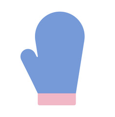 Oven mitten flat illustration