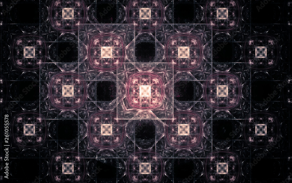 Fototapete digital generated image in the form of abstract geometric shapes of various shades and colors for us