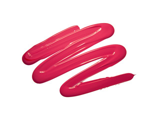 Swatch of red lipstick or lip gloss smudge texture 