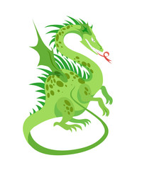 Green cartoon dragon
