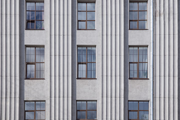 windows and details on an exterior of the building.