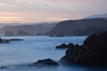 Coastline at dusk