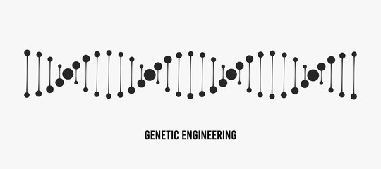 DNA vector illustration. Genetic engineering concept
