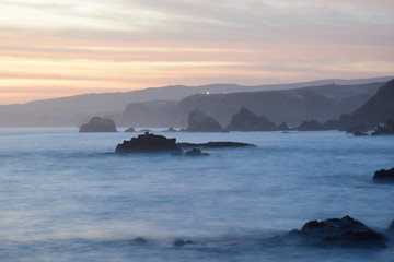Coastline at dusk