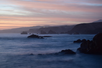 Coastline at dusk