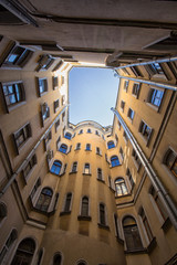 Fototapeta premium Yard-well in Saint Petersburg, Russia.
