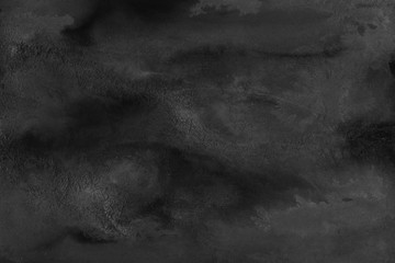 Black watercolor and ink paper textures on white background. Chaotic stylish abstract organic design.