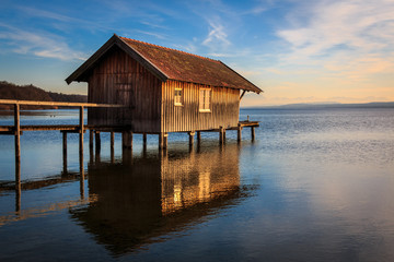 Seehaus in Stegen am Ammersee in Bayern, Deutschland