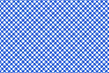Blue and white tablecloth pattern, Texture from rhombus/squares for - plaid, tablecloths, clothes, shirts, dresses, paper, blankets and other textile products. Vector illustration.