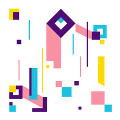 white pink blue colors geometry abstract background