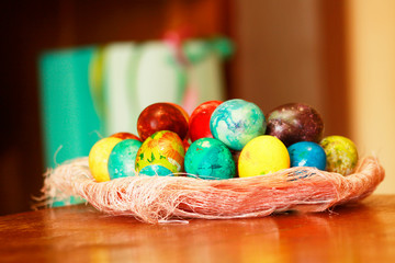 Eggs for Easter rassloennye. The concept of Easter.