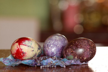 Eggs for Easter rassloennye. The concept of Easter.