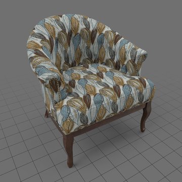 Modern tufted armchair