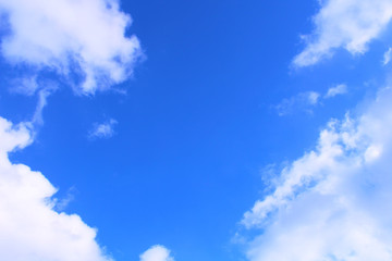 Cumulus clouds. Close-up. Background. Landscape.