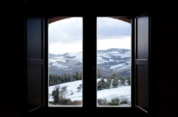 una finestra sulla neve
