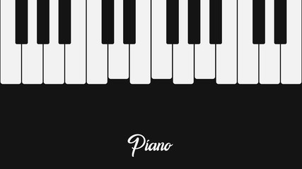 Fototapeta premium Music background with piano keys. Vector illustration. 