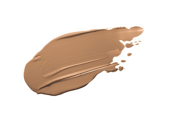 Foundation bb cc smudged sample isolated on a white background