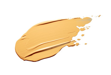 Fototapeta premium Foundation bb cc smudged sample isolated on a white background