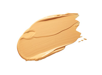 Foundation bb cc smudged sample isolated on a white background