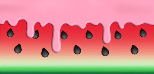 watermelon melting ice cream horizontal texture