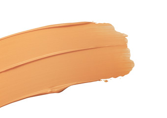 Foundation bb cc smudged sample isolated on a white background