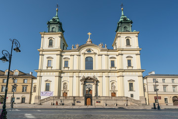 Fototapeta na wymiar The Holy Cross Church in Warsaw.