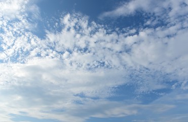 blue sky, white clouds