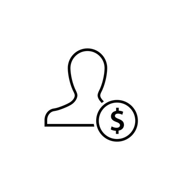 person with dollar sign icon clip art preview