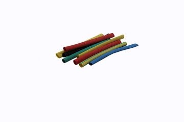 heat shrink tubing on a white background.