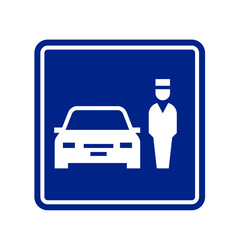 Parking valet sign icon. Clipart image isolated on white background