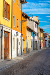 Colorful street in Udine