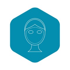 Facelifting icon. Outline illustration of facelifting vector icon for web
