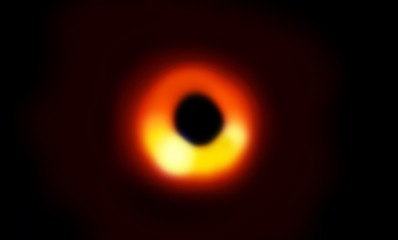 simulatin of a black hole in the dark space