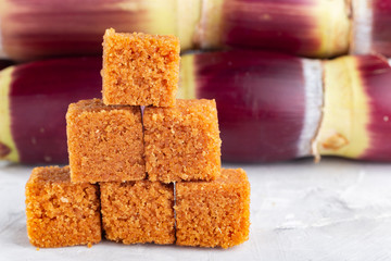 Sugarcane, and derivatives of brown sugar and panela from Colombia