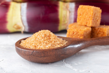 Sugarcane, and derivatives of brown sugar and panela from Colombia