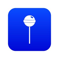 Tasty candy icon digital blue for any design isolated on white vector illustration