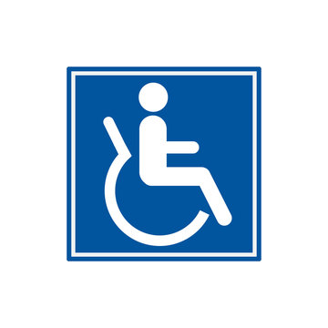 Symbol for disabled people, wheelchair users, icons vector illustration