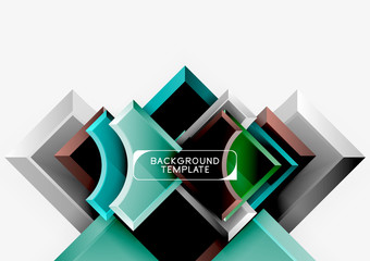 Geometrical 3d shapes background