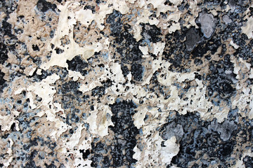 Old white cracked paint on the wall background
