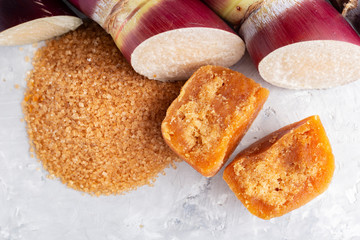 Sugarcane, and derivatives of brown sugar and panela from Colombia