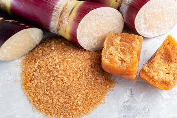 Sugarcane, and derivatives of brown sugar and panela from Colombia