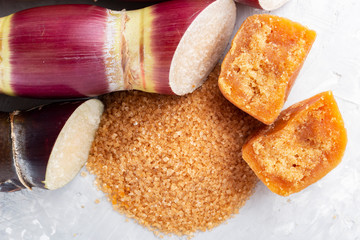Sugarcane, and derivatives of brown sugar and panela from Colombia
