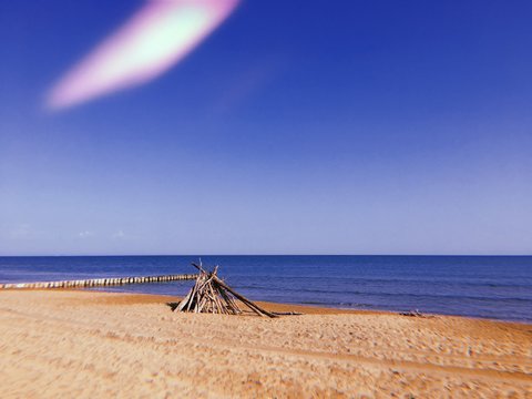 An empty wild beach