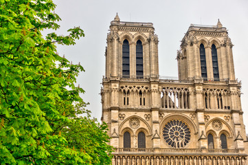 Naklejka na ściany i meble Paris, Notre Dame cathedral