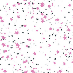 Dark Purple vector seamless background with colored stars. Glitter abstract illustration with colored stars. The pattern can be used for new year ad, booklets.